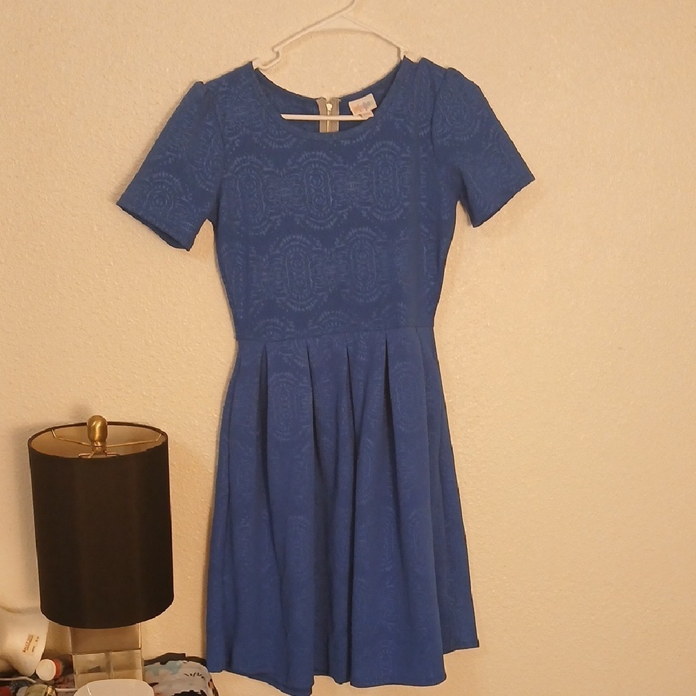 LuLaRoe Elegant Blue Mini Dress